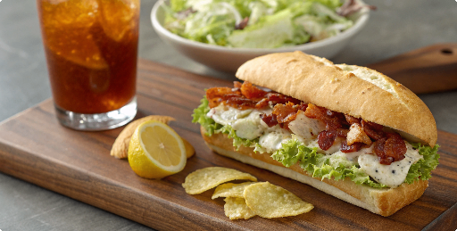 Chicken Caesar Sandwich served with sides