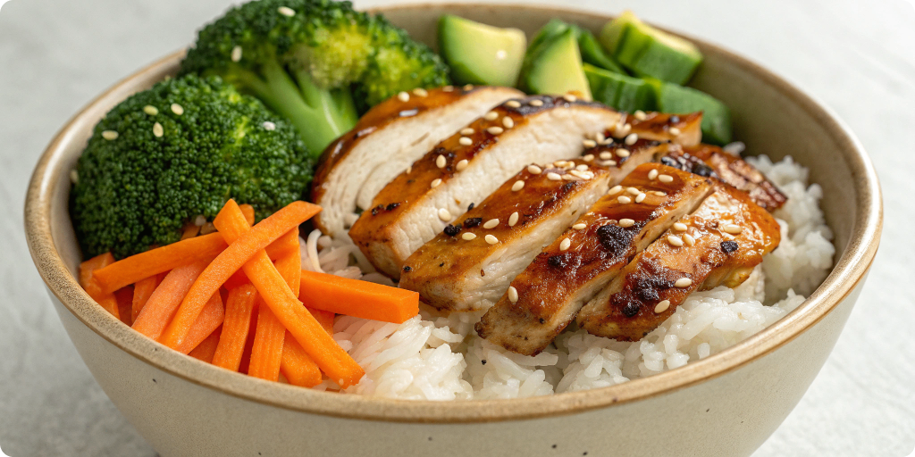 Teriyaki chicken meal prep bowls