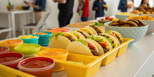 Smash taco party spread