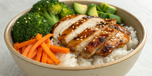 Teriyaki chicken meal prep bowls