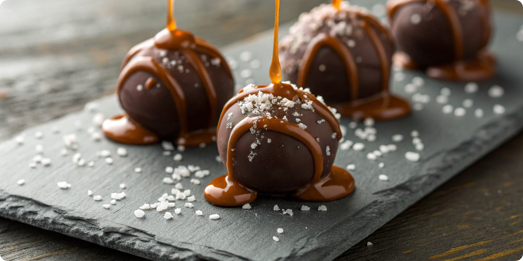 Caramel chocolate truffles