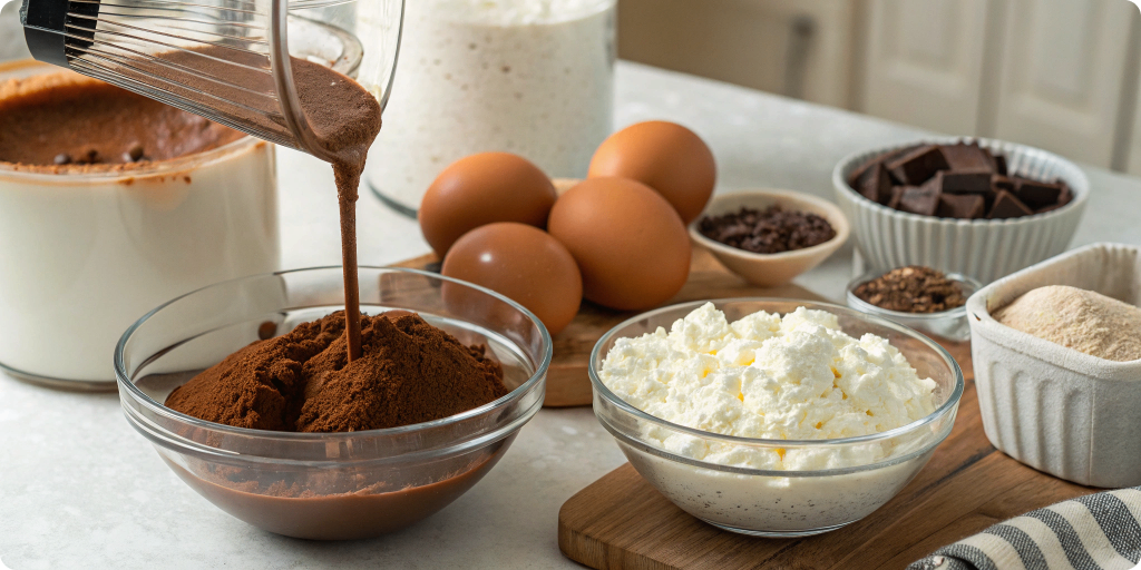 Baked protein brownies cooling