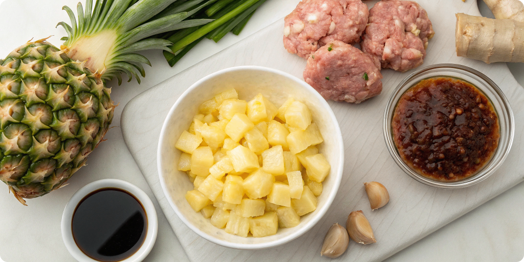 Pineapple teriyaki meatball ingredients