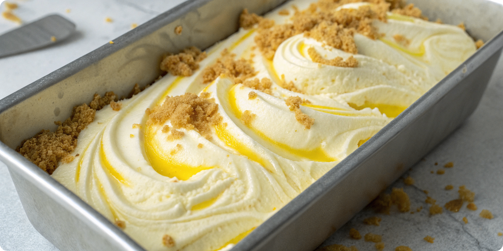 Making lemon cheesecake ice cream