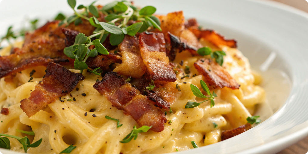 Chicken bacon mac and cheese in bowl
